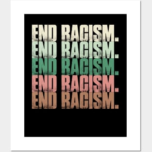 End Racism Vintage Retro Posters and Art